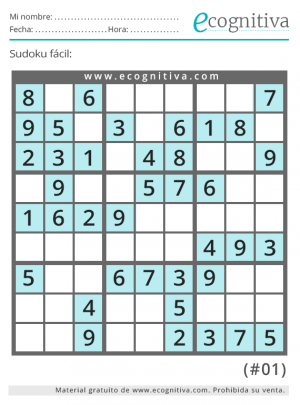 Sudoku para imprimir en PDF 2023