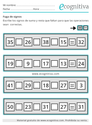 signos de suma y resta
