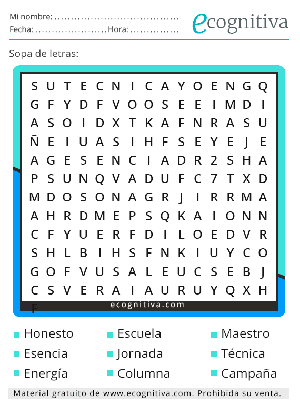 sopa de letras marzo 24