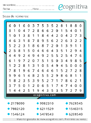sopa de numeros gratis